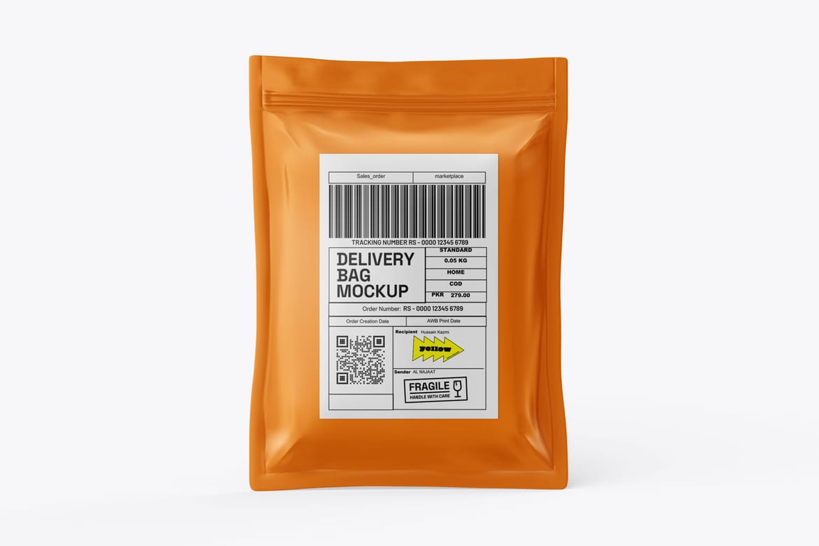 Courier Delivery Bag Mockup