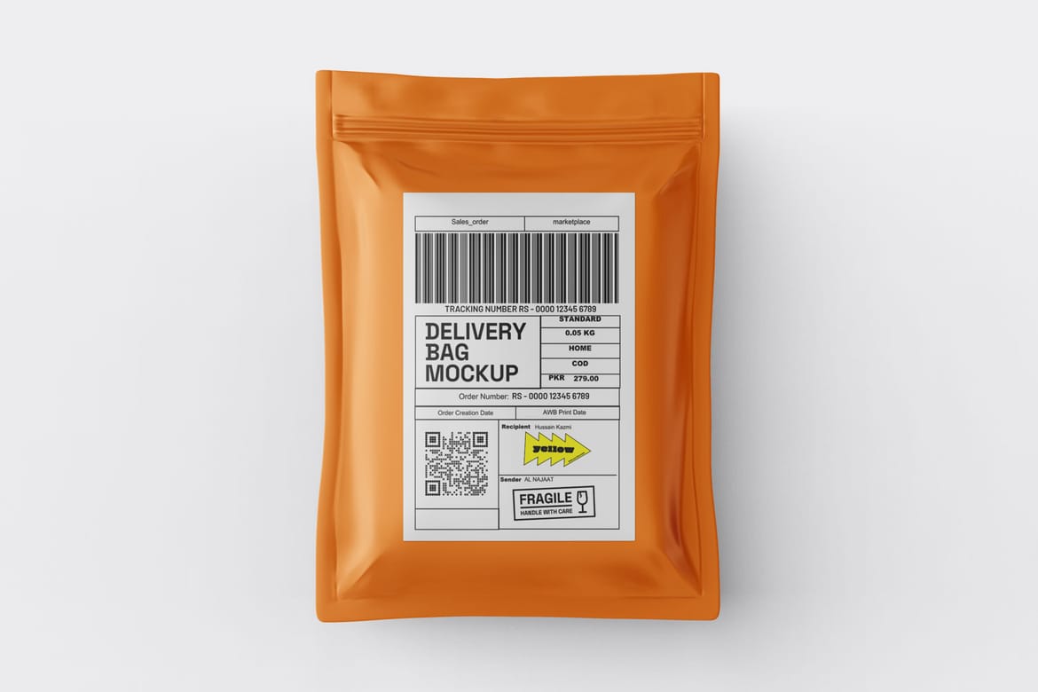Courier Delivery Bag Mockup