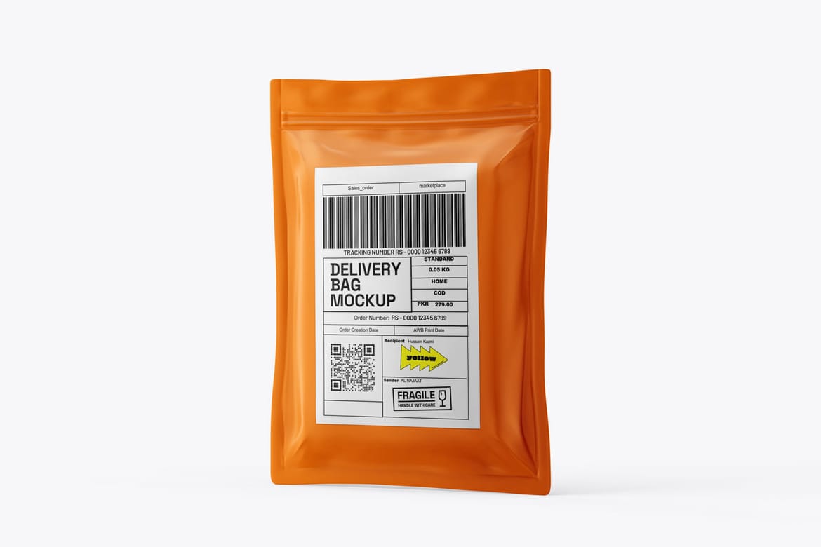 Courier Delivery Bag Mockup