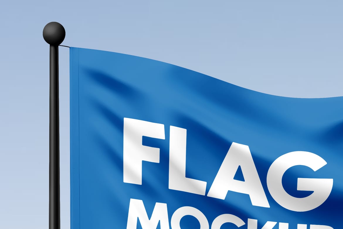 Flag PSD Mockup