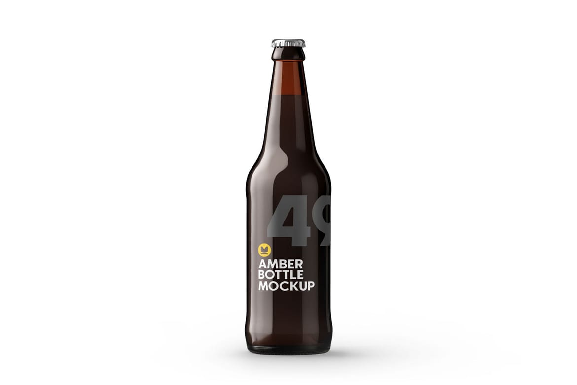 Amber Juice Glass PSD Mockup