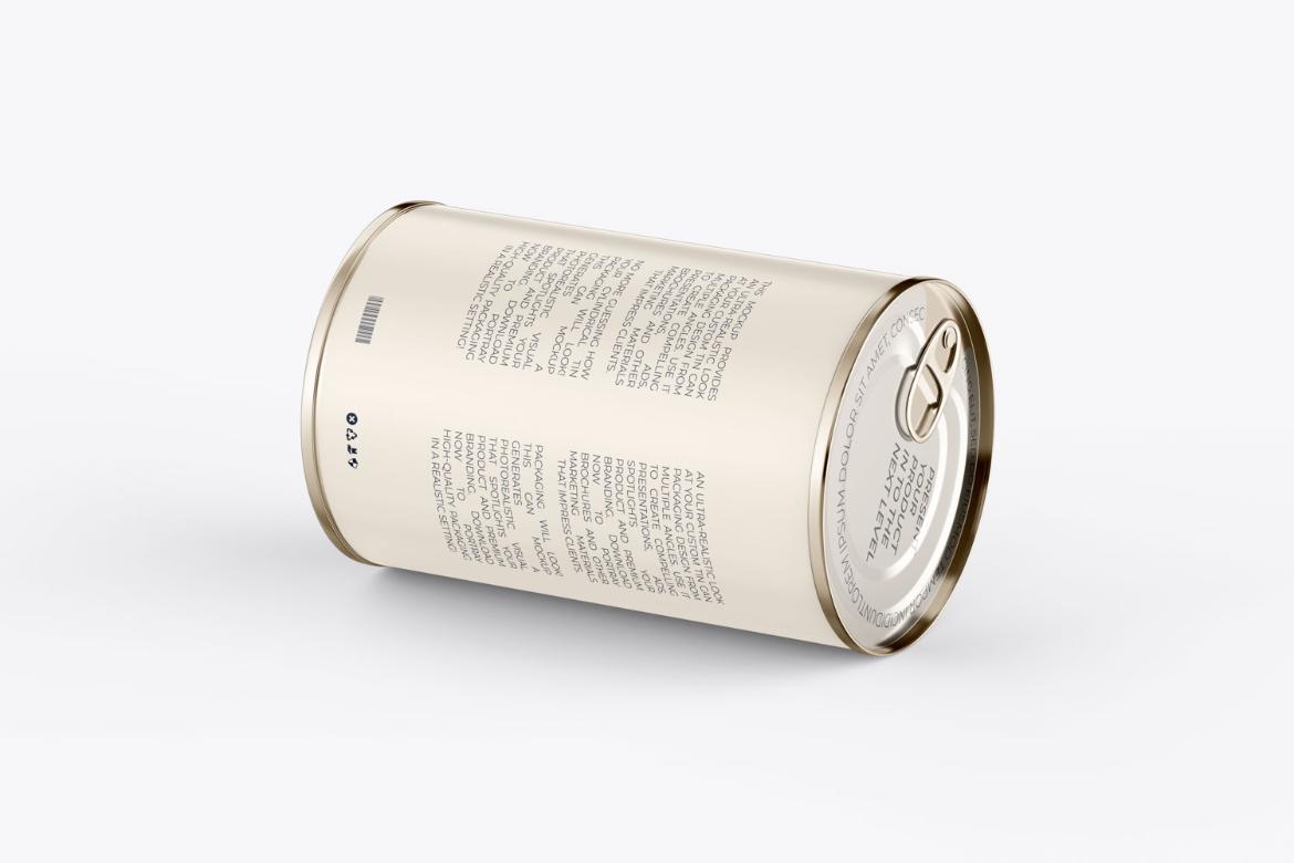 PSD Tin Can Product Branding Mockup
