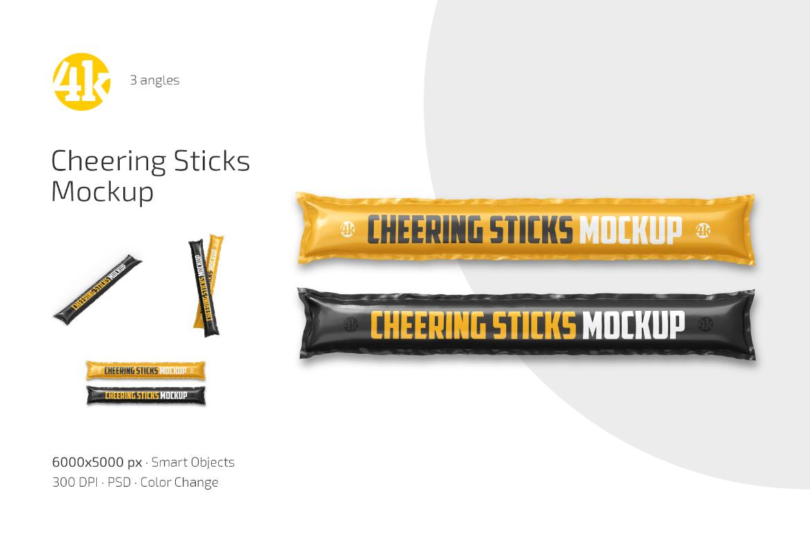 Cheering Sticks Mockup Set