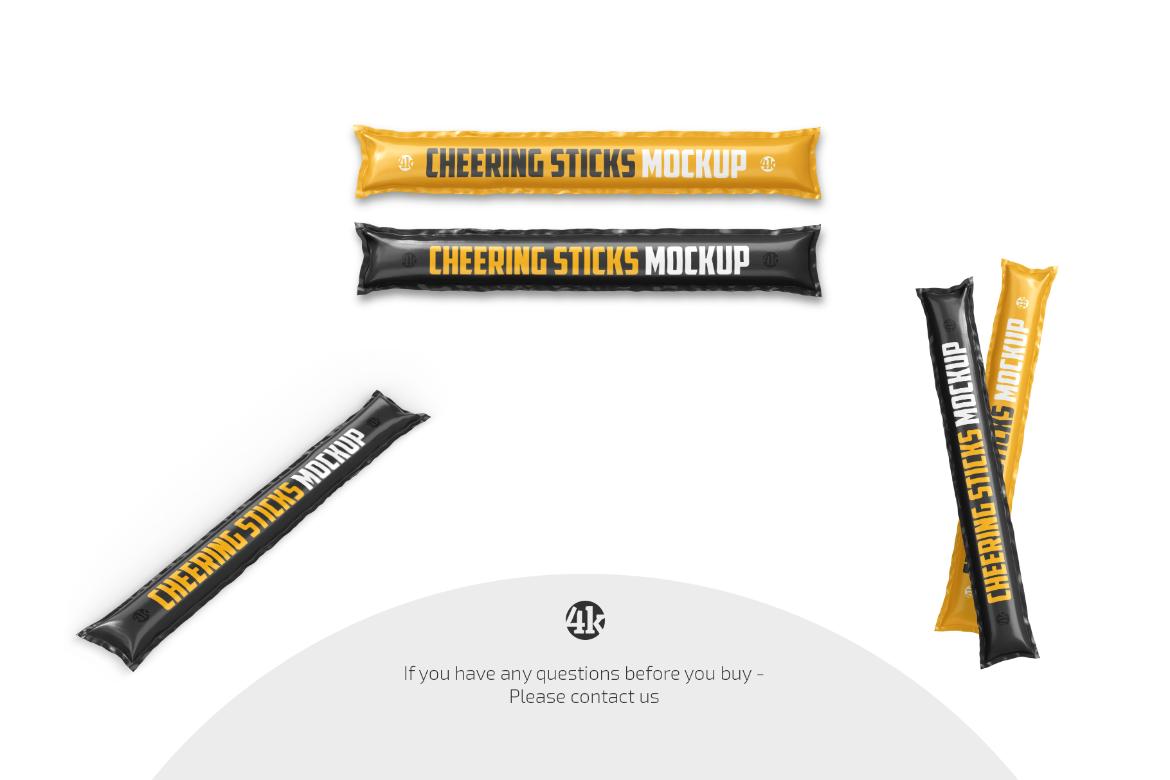 Cheering Sticks Mockup Set