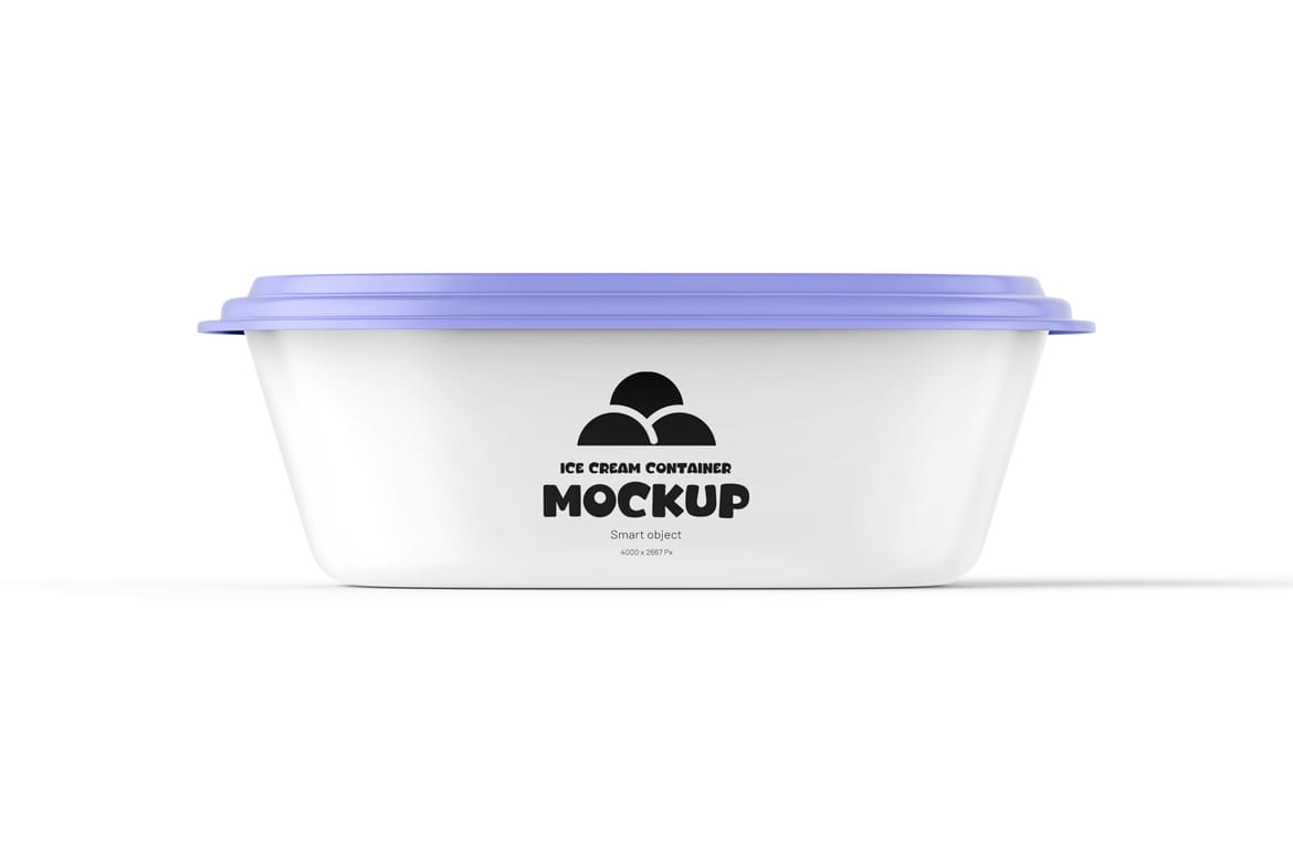 Oval Plastic Box Mockup