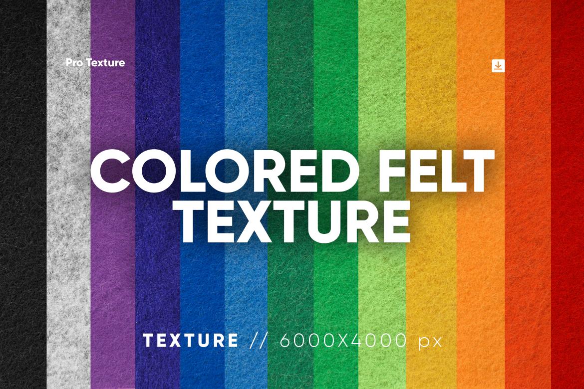 30 Colored Felt Texture