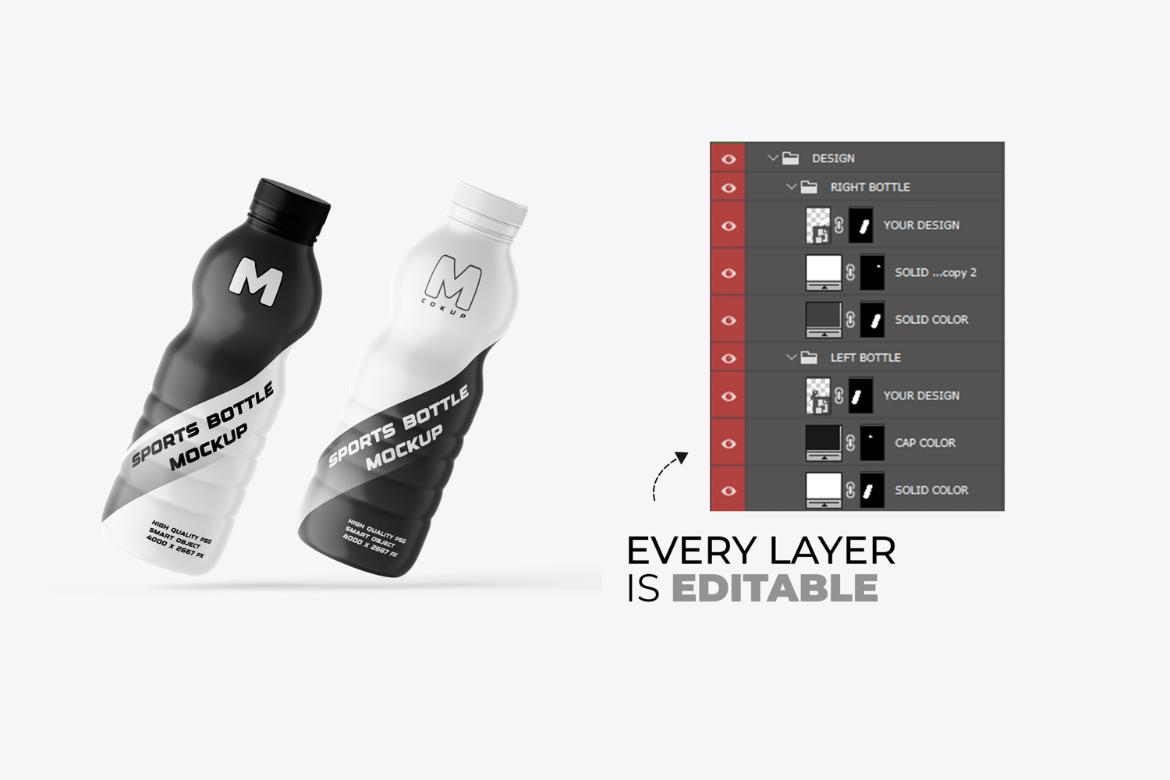 Energy Drink Bottle PSD Mockup for Branding