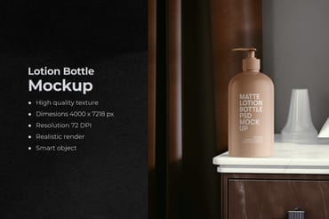 Pump Dispenser Cosmetics Bottle Mockup