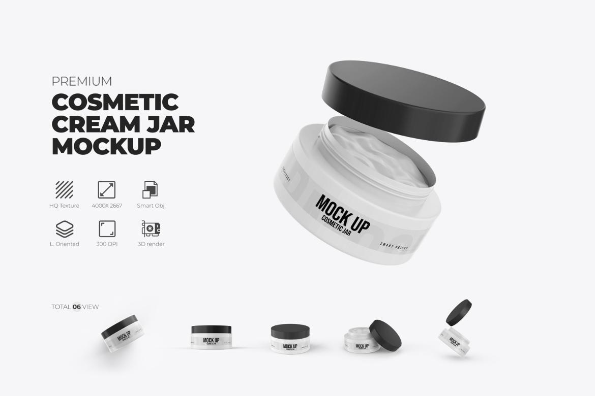 Cosmetic Cream Jar Mockup
