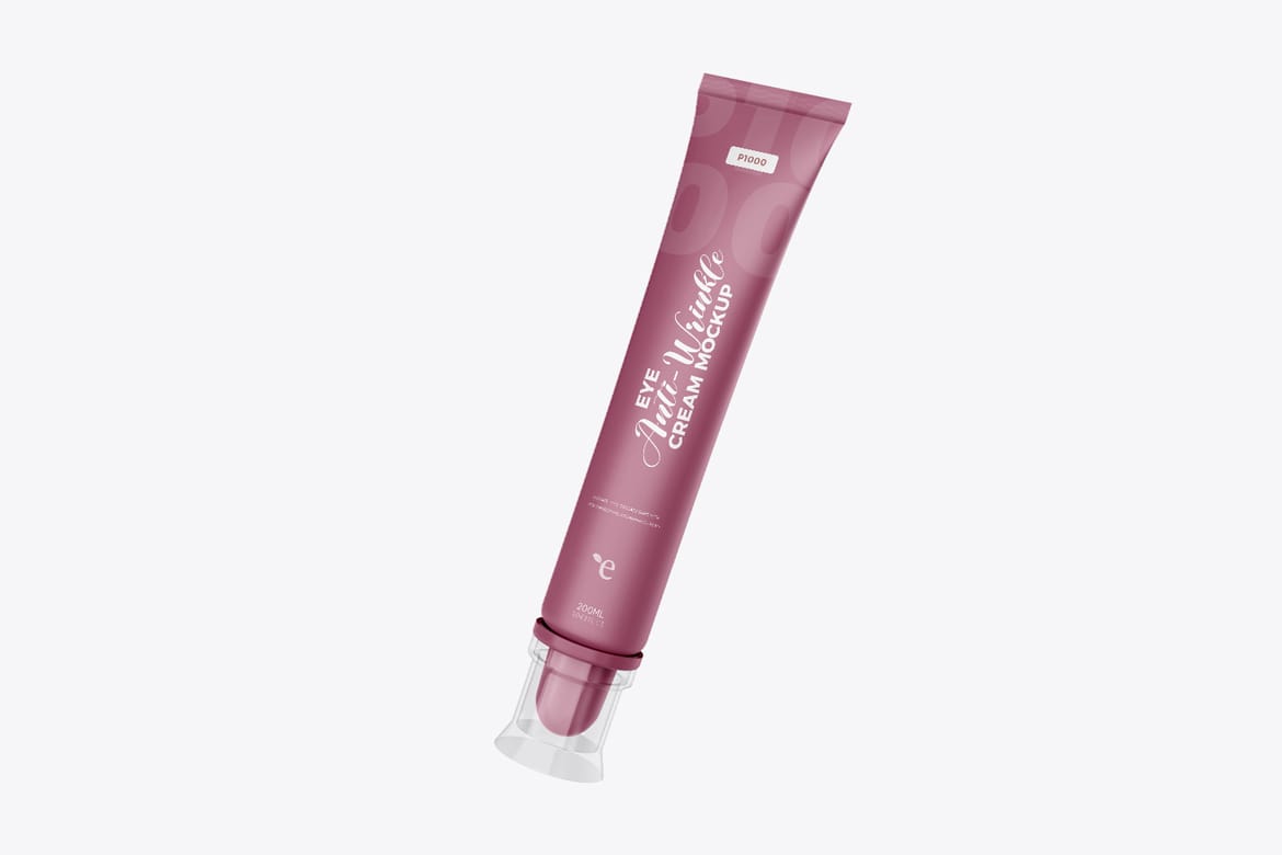 Cosmetic Cream Tube with Box Mockup