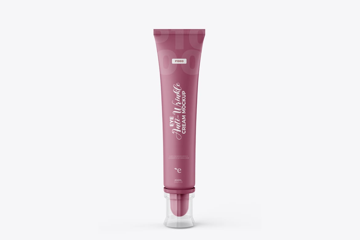 Cosmetic Cream Tube with Box Mockup