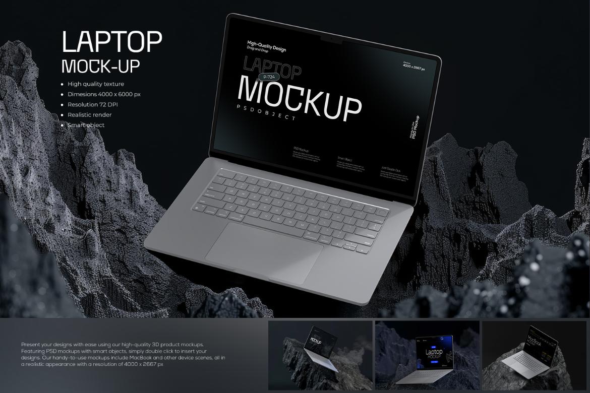 Mac Book Laptop Mock-Up