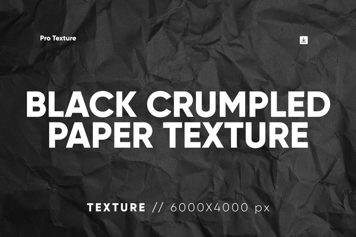 20 Black Crumpled Paper Texture
