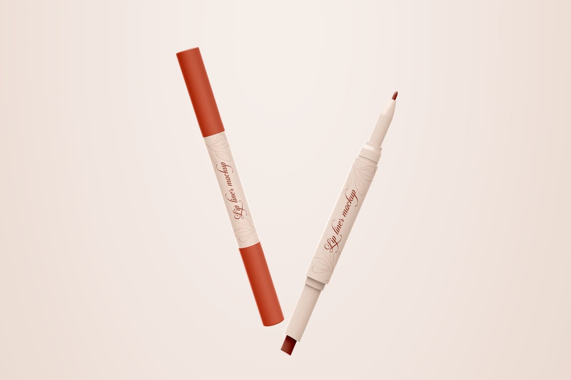 Lip Liner PSD Mockup