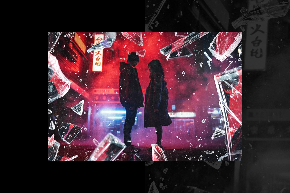 Shattered Glass Photo Effect