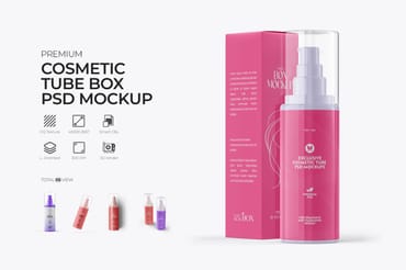 Cosmetic Tube Bottle Mockup