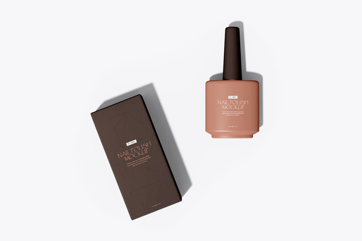 Nail Polish Cosmetic Mockup For Branding