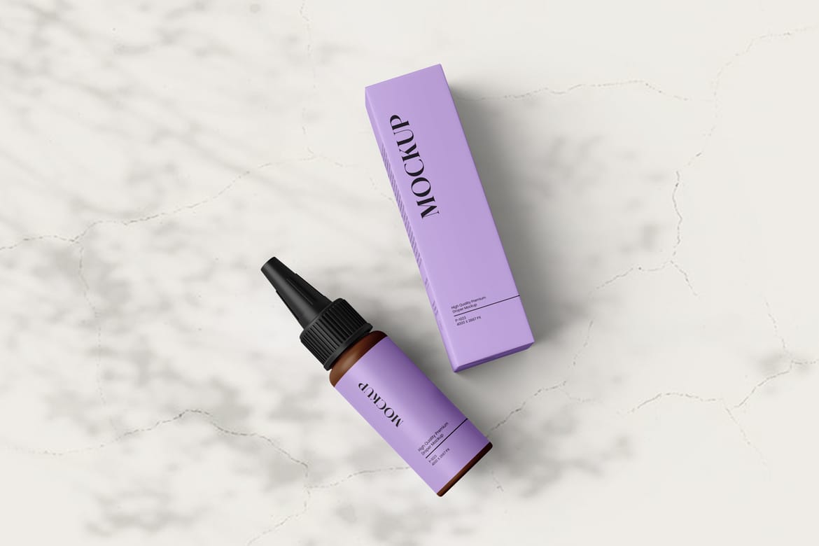 Pointed Mouth Top Cap Bottle Mockup