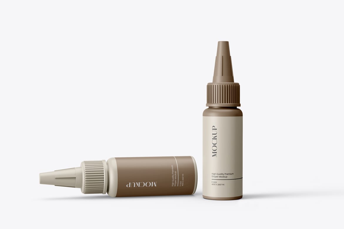 Pointed Mouth Top Cap Bottle Mockup