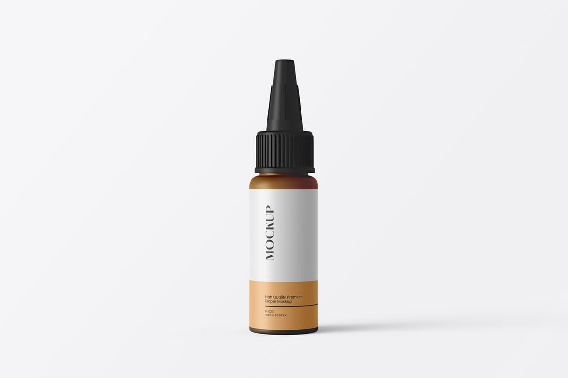 Pointed Mouth Top Cap Bottle Mockup