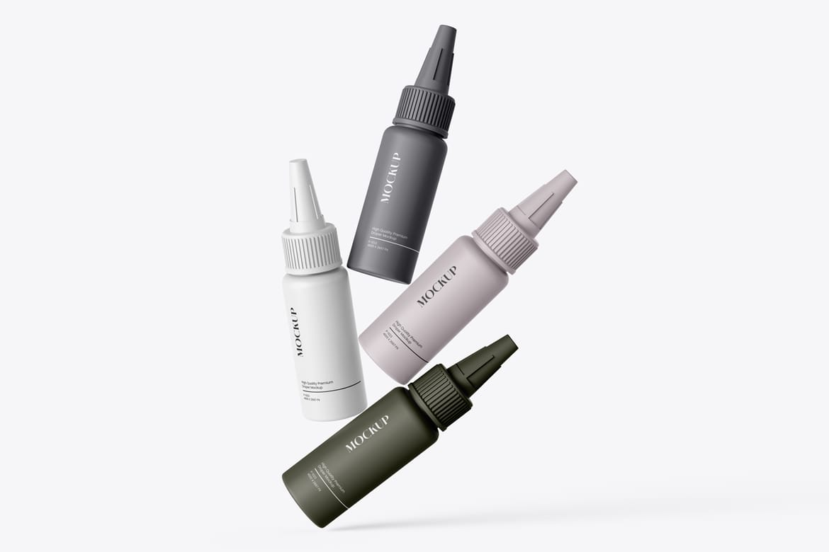Pointed Mouth Top Cap Bottle Mockup