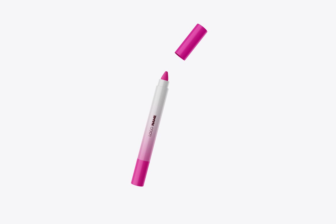Realistic Lip Liner PSD Mockup