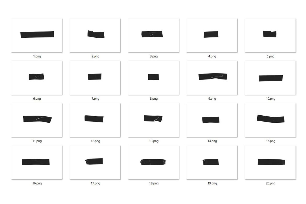 20 Black Tape Texture