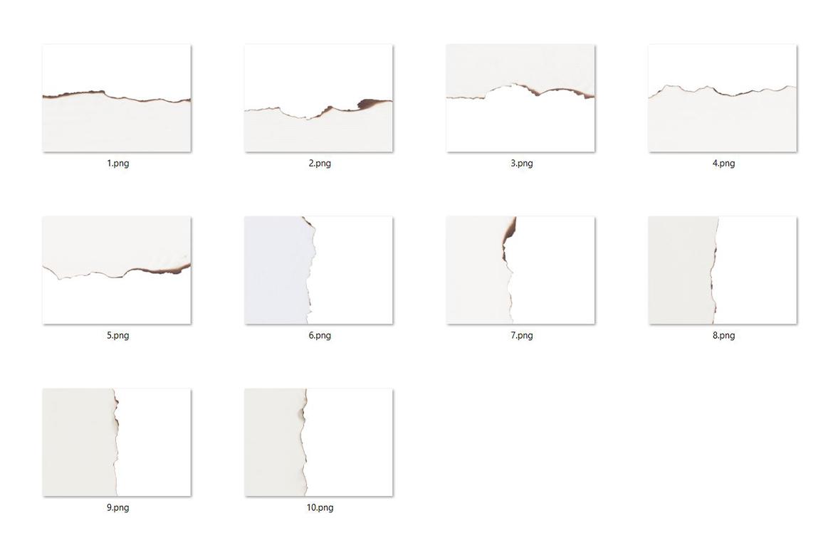 10 Burnt Paper Edge Textures