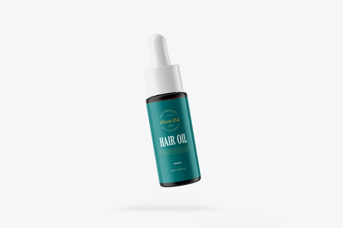 Cosmetic Dropper Glass Bottle Mockup