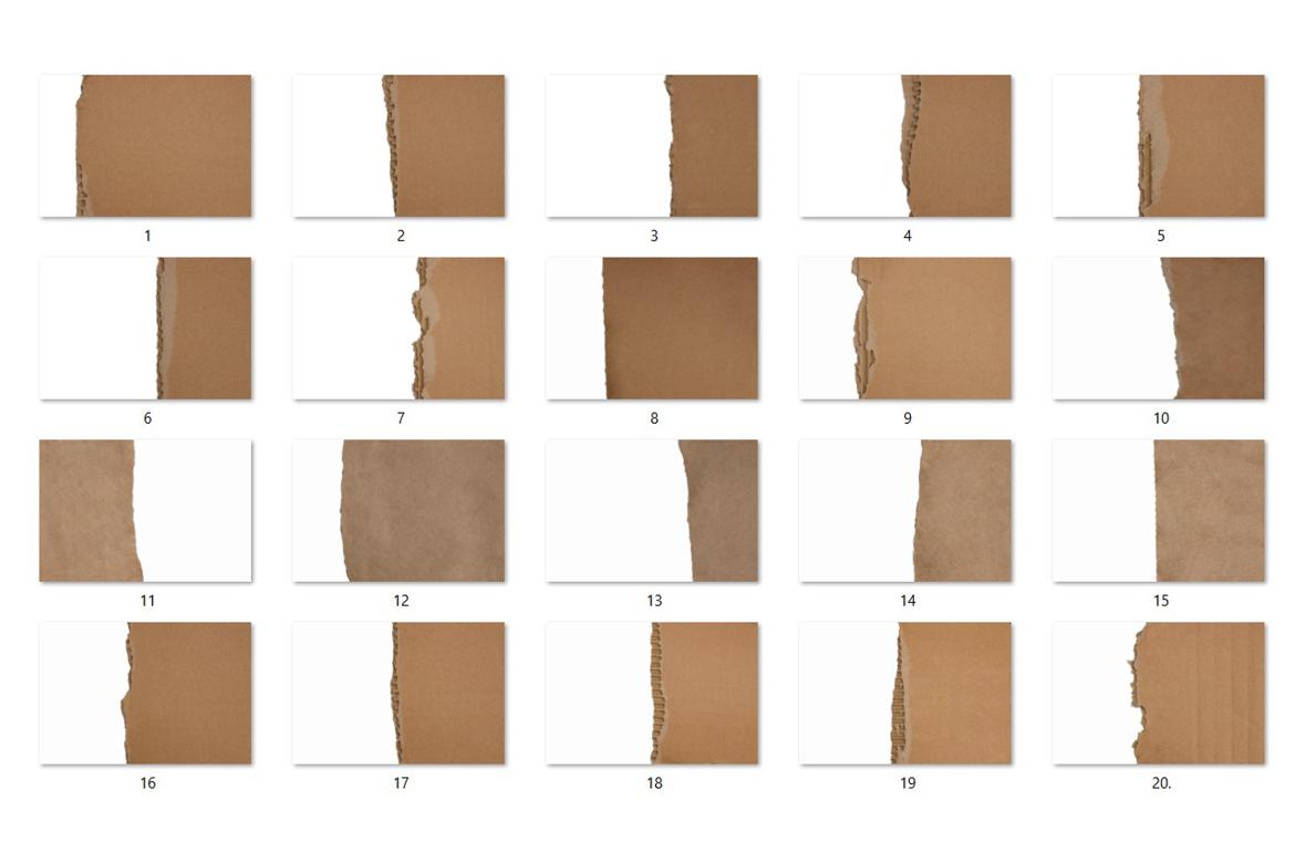20 Ripped Cardboard Overlay