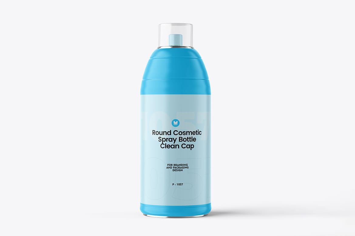 Cosmetic Plastic Spray Bottle PSD Mockup