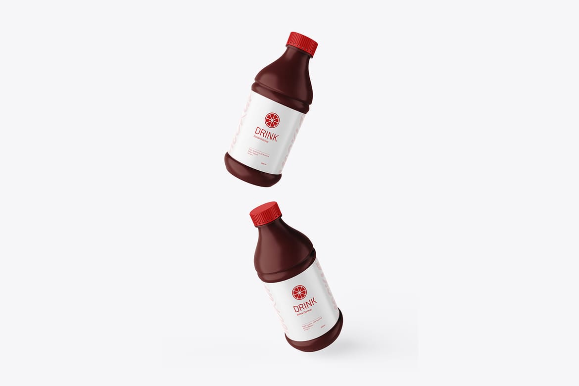 Soft Drinks Plastic  Bottle PSD Mockup