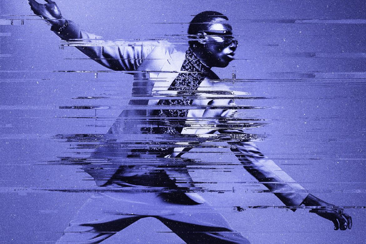 Glitch Distortion Photo Effect