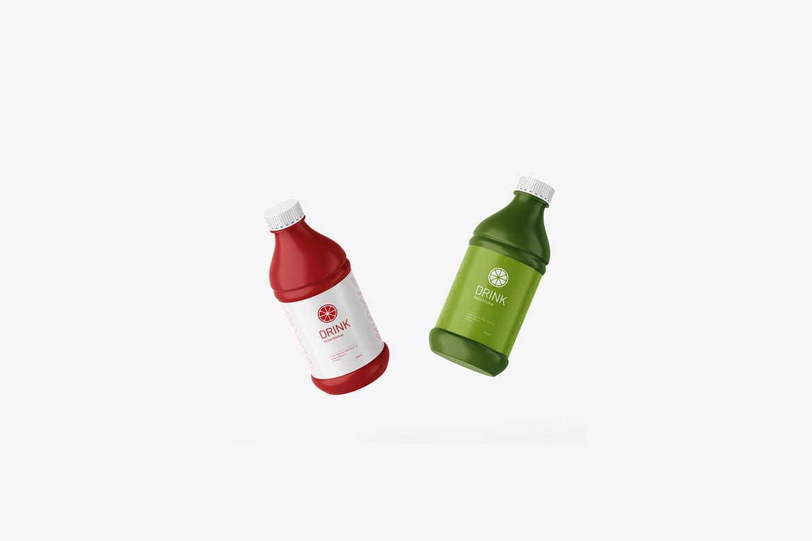 Soft Drinks Plastic  Bottle PSD Mockup
