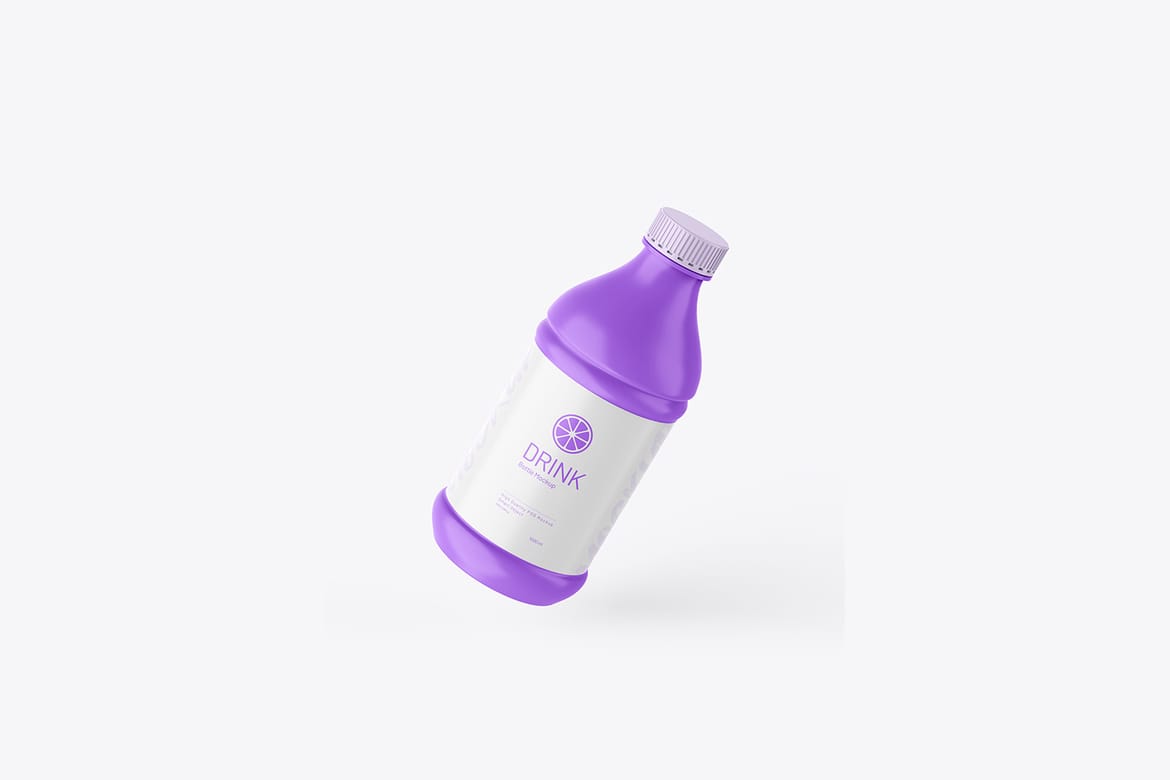 Soft Drinks Plastic  Bottle PSD Mockup