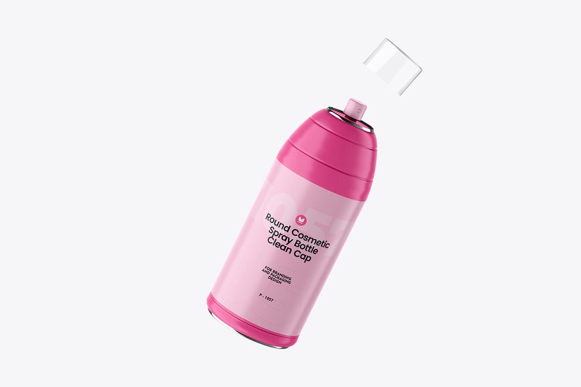 Cosmetic Plastic Spray Bottle PSD Mockup