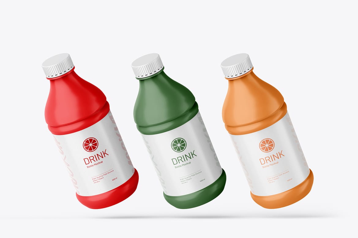 Soft Drinks Plastic  Bottle PSD Mockup