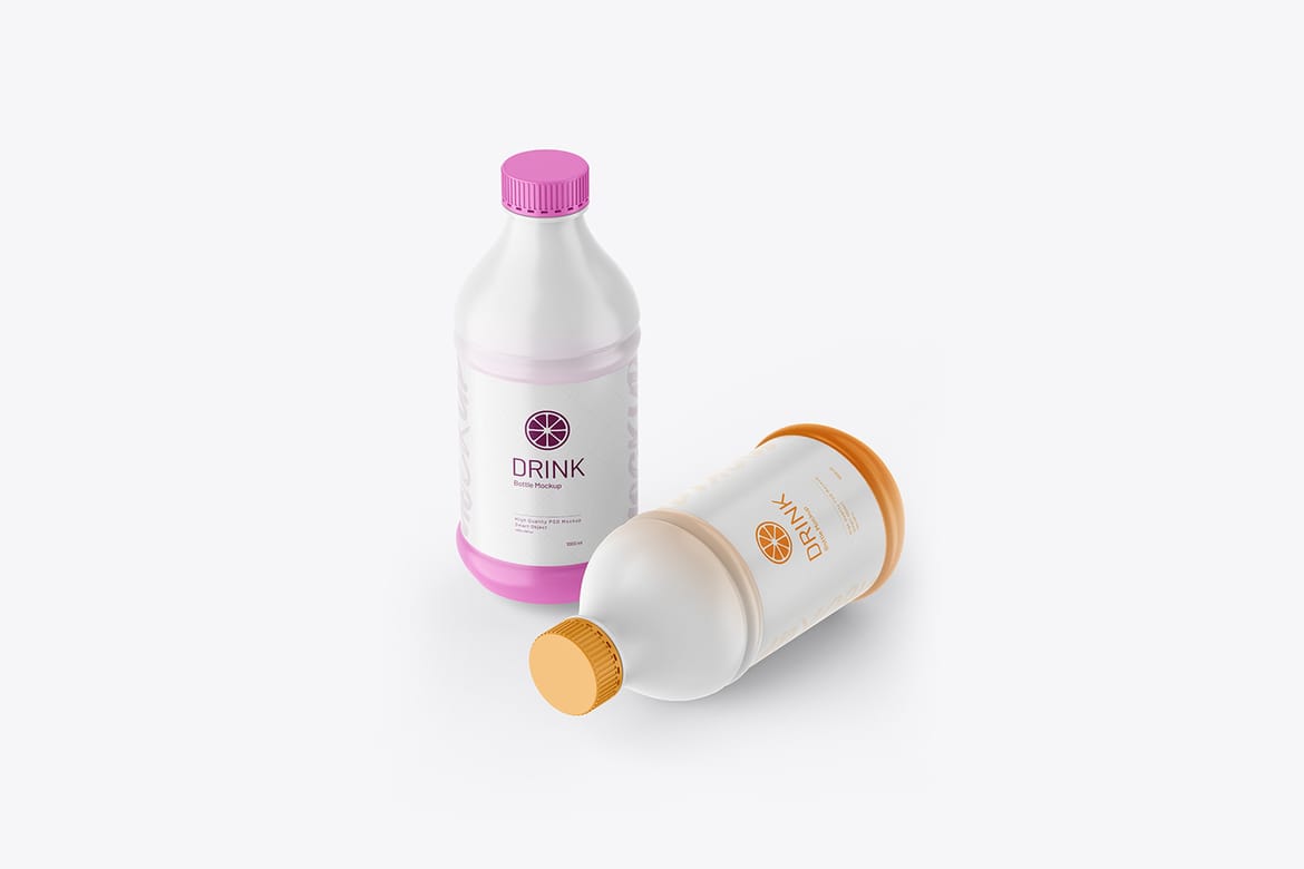 Soft Drinks Plastic  Bottle PSD Mockup