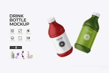 Soft Drinks Plastic  Bottle PSD Mockup
