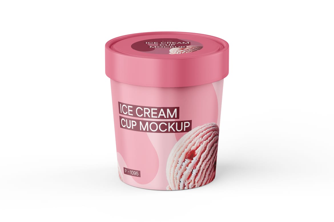 Plastic Ice Cream Cup Mock-Up