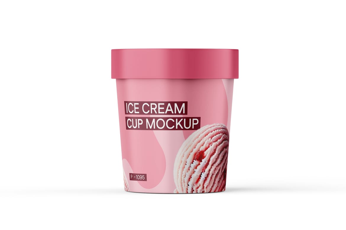 Plastic Ice Cream Cup Mock-Up