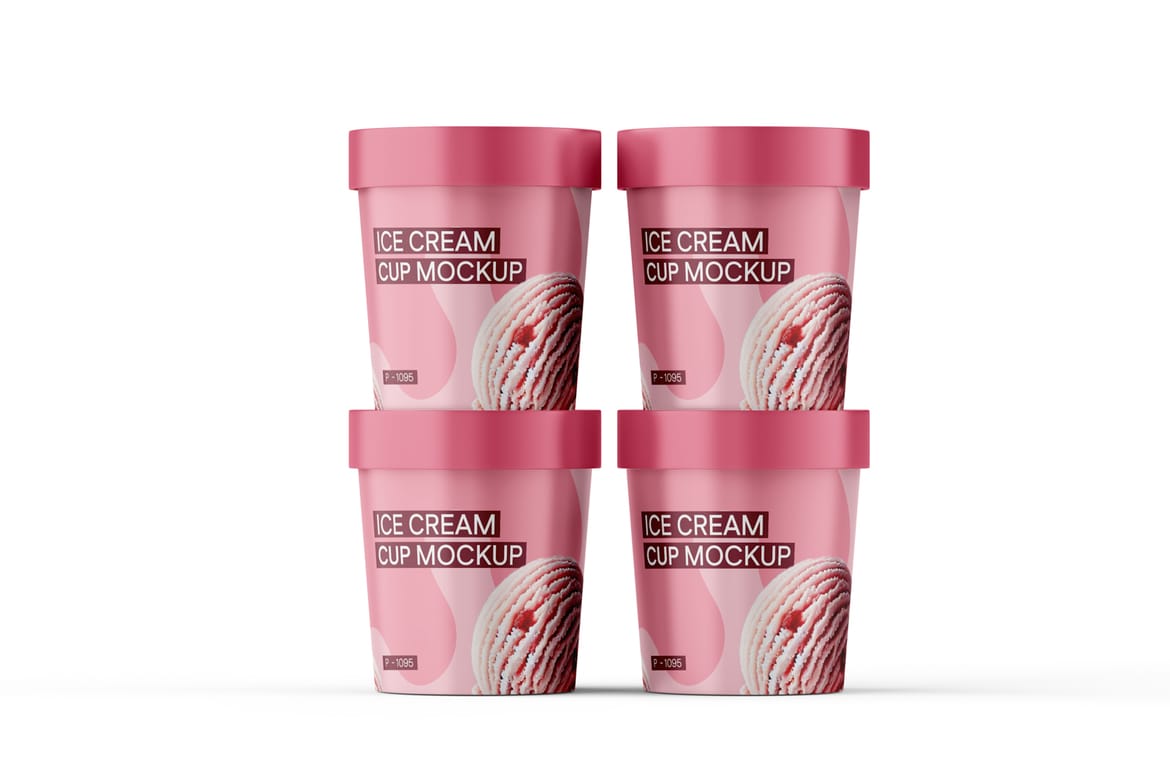 Plastic Ice Cream Cup Mock-Up