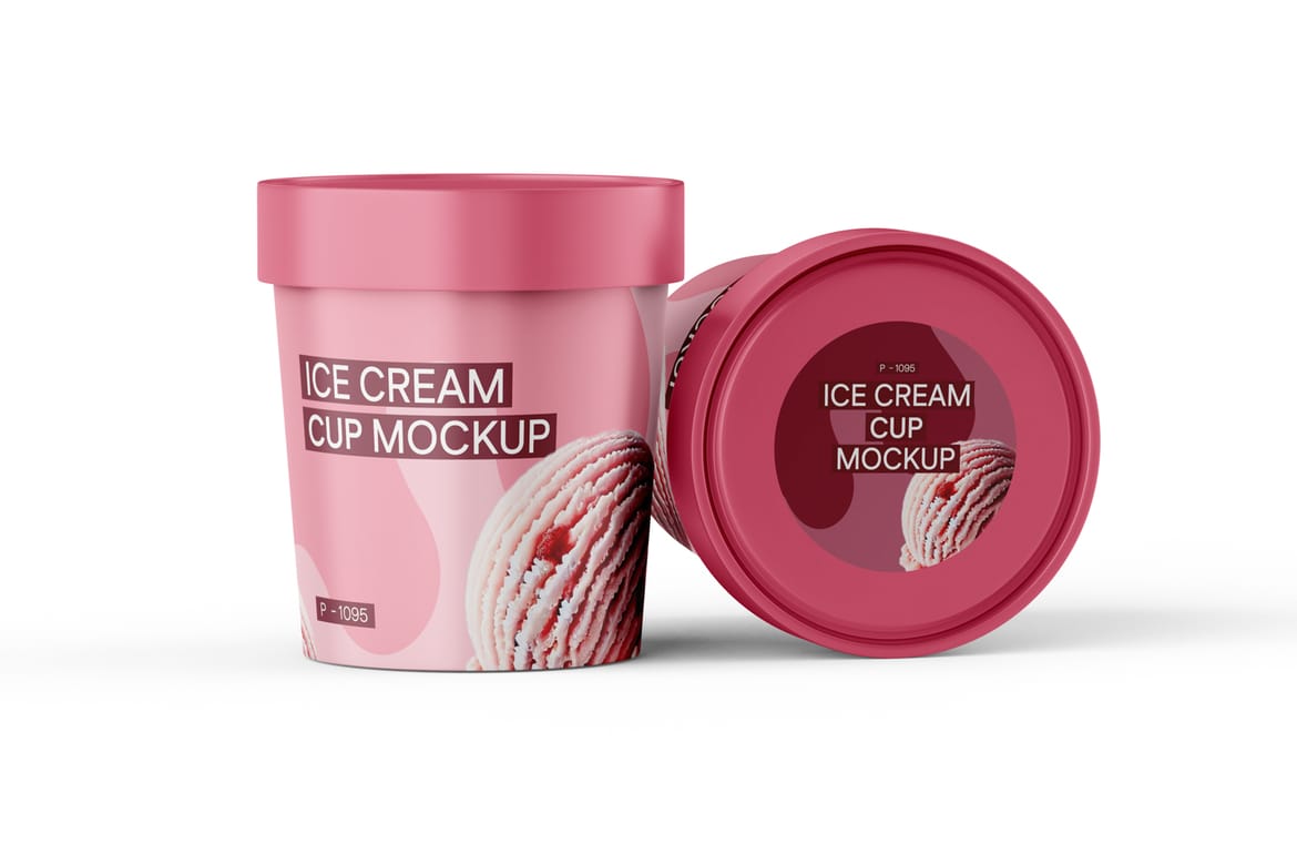 Plastic Ice Cream Cup Mock-Up