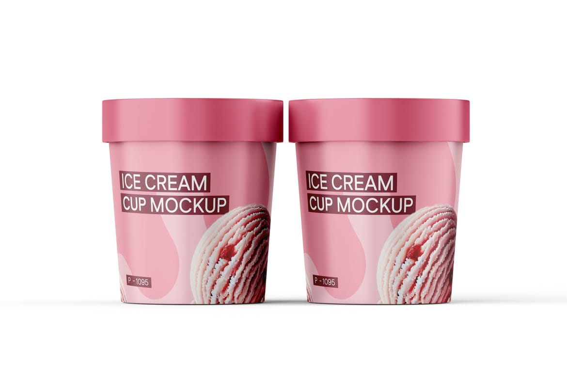Plastic Ice Cream Cup Mock-Up
