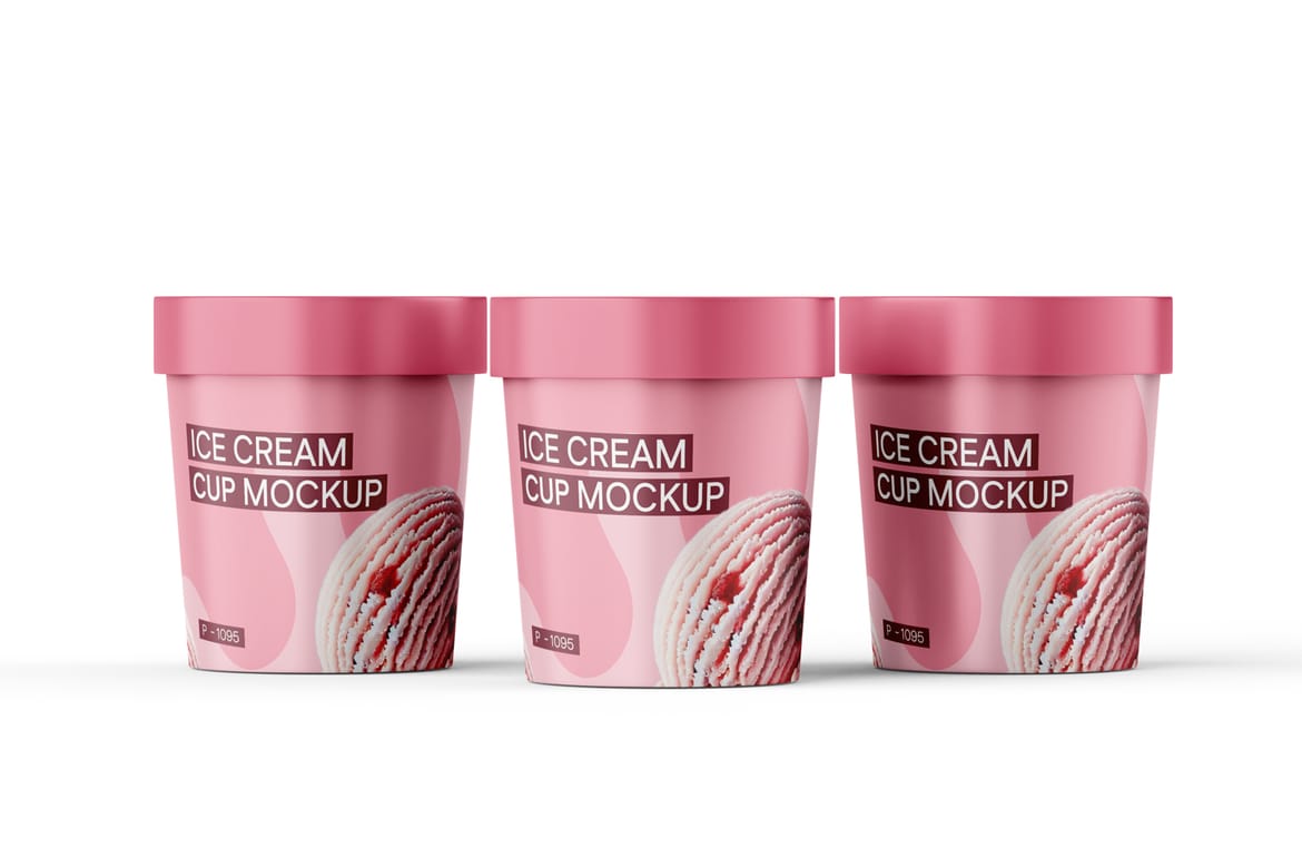 Plastic Ice Cream Cup Mock-Up