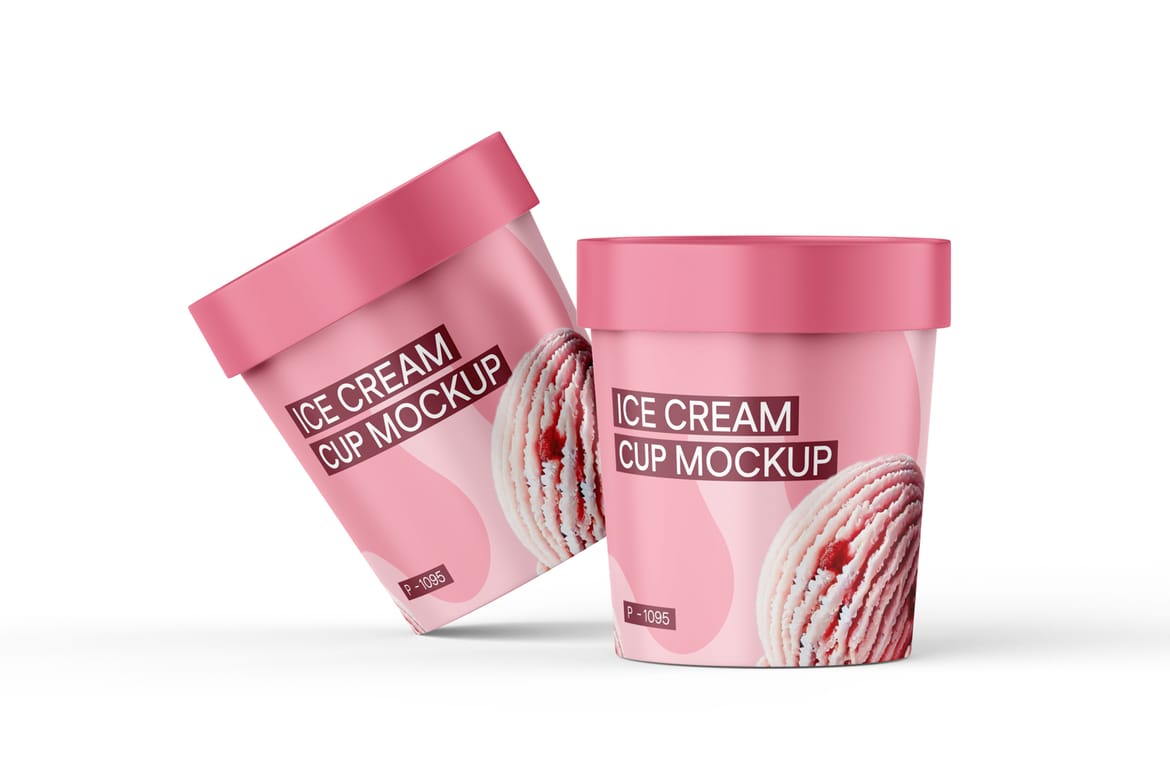 Plastic Ice Cream Cup Mock-Up