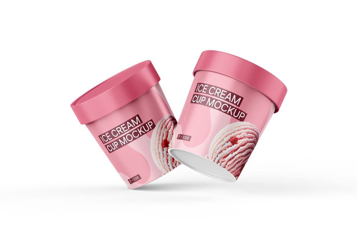 Plastic Ice Cream Cup Mock-Up