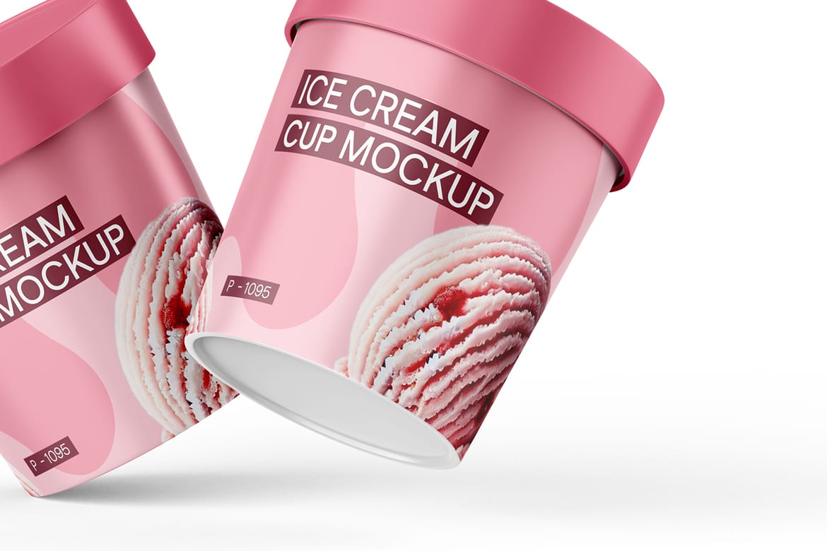 Plastic Ice Cream Cup Mock-Up