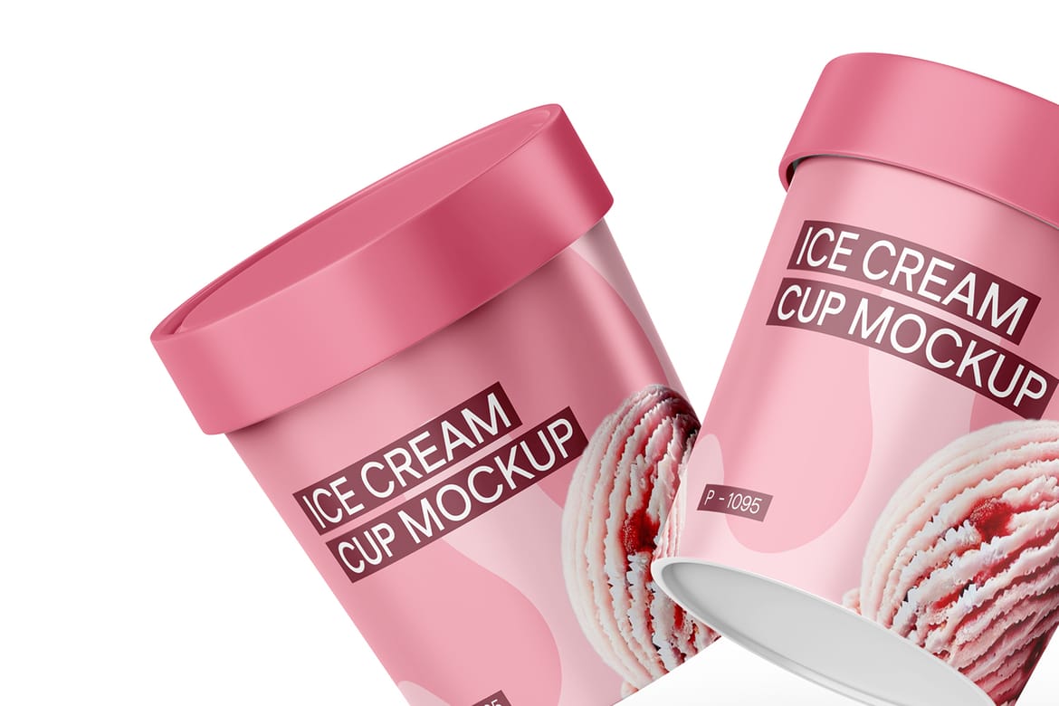 Plastic Ice Cream Cup Mock-Up