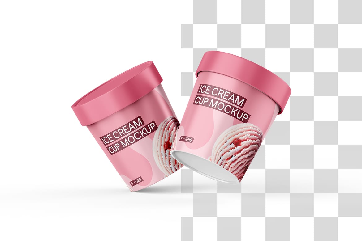Plastic Ice Cream Cup Mock-Up